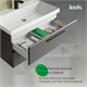 IDDIS Тумба с умывальником, подвесная, 80 см, серый, Слайд Икс (Slide X), SLX80G0i95K подходит умыв. 4518000i28 SLX80G0i95K