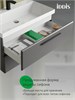 IDDIS Тумба с умывальником, подвесная, 80 см, серый, Слайд Икс (Slide X), SLX80G0i95K подходит умыв. 4518000i28 SLX80G0i95K