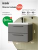 IDDIS Тумба с умывальником, подвесная, 60 см, серый, Слайд Икс (Slide X), SLX60G0i95K подходит умыв. 4516000i28 SLX60G0i95K