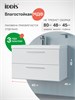 IDDIS Тумба подвесная, 80 см, белый, Слайд Икс (Slide X), SLX80W0i95 подходит умыв. 4518000i28 SLX80W0i95