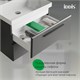 IDDIS Тумба подвесная, 60 см, серый, Слайд Икс (Slide X), SLX60G0i95 подходит умыв. 4516000i28 SLX60G0i95