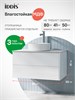 IDDIS Тумба подвесная, под столешницу, 80 см, глянцевый белый, Эйгер (Aiger), AIG80S0i95 AIG80S0i95
