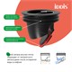 IDDIS Лоток душевой, сифон 360, комбинированный затвор, перфор. решетка, 600мм, графит, 975B6GM20DZ 975B6GM20DZ