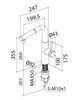 IDDIS PURSBPFi05N, Смеситель для кухни с фильтром и выдвижным изливом, хром, Пьюр (Pure), ID PURSBPFi05N