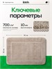 IDDIS Коврик для ванной комнаты, 90х60, микрофибра, светло-коричневый, PSQL02Mi12IT PSQL02Mi12IT
