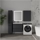 STYLE LINE Тумба подвесная "Атлантика 70", Люкс Плюс графит с раковиной Атлантик 70 СС-00002595