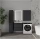 STYLE LINE Тумба подвесная "Атлантика 60", Люкс Плюс графит с раковиной Атлантик 60 СС-00002592