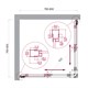 BELBAGNO Luce Душевой уголок квадратный размер 80x80 см профиль - золото / стекло - прозрачное, двери раздвижные LUCE-A-2-80-C-ORO