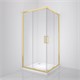BELBAGNO Luce Душевой уголок квадратный размер 80x80 см профиль - золото / стекло - прозрачное, двери раздвижные LUCE-A-2-80-C-ORO
