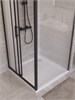 BELBAGNO Uno-195 Душевой уголок квадратный размер 90x90 см, двери раздвижные, профиль - черный матовый / стекло - матовое UNO-195-AF-31-90-P-NERO