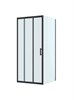 BELBAGNO Uno-195 Душевой уголок квадратный размер 90x90 см, двери раздвижные, профиль - черный матовый / стекло - матовое UNO-195-AF-31-90-P-NERO