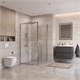 BELBAGNO Uno-195 Душевой уголок прямоугольный размер 100x90 см, двери раздвижные, профиль - хром / стекло - прозрачное UNO-195-AH-1-100/90-C-Cr