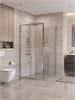 BELBAGNO Uno-195 Душевой уголок прямоугольный размер 100x90 см, двери раздвижные, профиль - хром / стекло - прозрачное UNO-195-AH-1-100/90-C-Cr