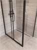 BELBAGNO Uno-195 Душевой уголок квадратный размер 100x100 см, двери раздвижные, профиль - черный матовый / стекло - прозрачное UNO-195-AF-31-100-C-NERO