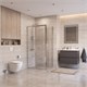 BELBAGNO Uno-195 Душевой уголок прямоугольный размер 110x90 см, двери раздвижные, профиль - хром / стекло - прозрачное UNO-195-AH-1-110/90-C-Cr
