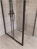 BELBAGNO Uno-195 Душевой уголок прямоугольный размер 110x90 см, двери раздвижные, профиль - черный матовый / стекло - прозрачное UNO-195-AH-1-110/90-C-NERO
