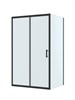 BELBAGNO Uno-195 Душевой уголок прямоугольный размер 110x90 см, двери раздвижные, профиль - черный матовый / стекло - прозрачное UNO-195-AH-1-110/90-C-NERO