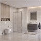 BELBAGNO Uno-195 Душевой уголок прямоугольный размер 110x90 см, двери раздвижные, профиль - хром / стекло - матовое UNO-195-AH-1-110/90-P-Cr