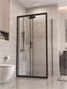 BELBAGNO Uno-195 Душевой уголок прямоугольный размер 110x70 см, двери раздвижные, профиль - черный матовый / стекло - прозрачное UNO-195-AH-1-110/70-C-NERO