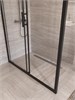 BELBAGNO Uno-195 Душевой уголок прямоугольный размер 120x70 см, двери раздвижные, профиль - черный матовый / стекло - прозрачное UNO-195-AH-1-120/70-C-NERO