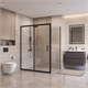 BELBAGNO Uno-195 Душевой уголок прямоугольный размер 140x90 см, двери раздвижные, профиль - черный матовый / стекло - прозрачное UNO-195-AH-1-140/90-C-NERO