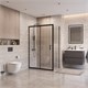 BELBAGNO Uno-195 Душевой уголок прямоугольный размер 130x70 см, двери раздвижные, профиль - черный матовый / стекло - прозрачное UNO-195-AH-1-130/70-C-NERO