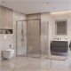 BELBAGNO Uno-195 Душевой уголок прямоугольный размер 140x100 см, двери раздвижные, профиль - хром / стекло - прозрачное UNO-195-AH-1-140/100-C-Cr