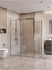 BELBAGNO Uno-195 Душевой уголок прямоугольный размер 140x100 см, двери раздвижные, профиль - хром / стекло - прозрачное UNO-195-AH-1-140/100-C-Cr
