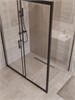 BELBAGNO Uno-195 Душевой уголок прямоугольный размер 140x100 см, двери раздвижные, профиль - черный матовый / стекло - прозрачное UNO-195-AH-1-140/100-C-NERO