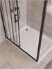 BELBAGNO Uno-195 Душевой уголок прямоугольный размер 120x100 см, двери раздвижные, профиль - черный матовый / стекло - прозрачное UNO-195-AHF-31-120/100-C-NERO