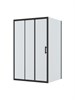 BELBAGNO Uno-195 Душевой уголок прямоугольный размер 120x90 см, двери раздвижные, профиль - черный матовый / стекло - матовое UNO-195-AHF-31-120/90-P-NERO