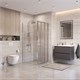 BELBAGNO Uno-195 Душевой уголок прямоугольный размер 80x100 см, двери раздвижные, профиль - хром / стекло - прозрачное UNO-195-AHF-31-80/100-C-Cr