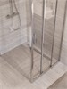BELBAGNO Uno-195 Душевой уголок прямоугольный размер 80x100 см, двери раздвижные, профиль - хром / стекло - прозрачное UNO-195-AHF-31-80/100-C-Cr