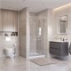 BELBAGNO Uno-195 Душевая дверь в нишу ширина 100 см, двери раздвижные, профиль - сатин / стекло - прозрачное UNO-195-BF-3-100-C-IN
