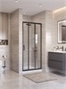 BELBAGNO Uno-195 Душевая дверь в нишу ширина 100 см, двери раздвижные, профиль - черный матовый / стекло - прозрачное UNO-195-BF-3-100-C-NERO