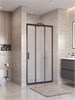 BELBAGNO Uno-195 Душевая дверь в нишу ширина 100 см, двери раздвижные, профиль - черный матовый / стекло - матовое UNO-195-BF-3-100-P-NERO