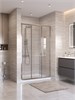 BELBAGNO Uno-195 Душевая дверь в нишу ширина 120 см, двери раздвижные, профиль - хром / стекло - прозрачное UNO-195-BF-3-120-C-Cr