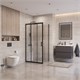 BELBAGNO Uno-195 Душевой уголок прямоугольный размер 100x70 см, двери раздвижные, профиль - черный матовый / стекло - прозрачное UNO-195-AHF-31-100/70-C-NERO
