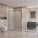 BELBAGNO Uno-195 Душевой уголок прямоугольный размер 160x90 см, двери раздвижные, профиль - хром / стекло - матовое UNO-195-AH-1-160/90-P-Cr