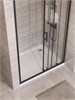 BELBAGNO Uno-195 Душевая дверь в нишу ширина 90 см, двери раздвижные, профиль - черный матовый / стекло - прозрачное UNO-195-BF-3-90-C-NERO