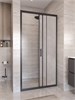 BELBAGNO Uno-195 Душевая дверь в нишу ширина 90 см, двери раздвижные, профиль - черный матовый / стекло - матовое UNO-195-BF-3-90-P-NERO