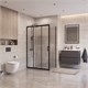 BELBAGNO Uno-195 Душевой уголок прямоугольный размер 120x70 см, двери раздвижные, профиль - черный матовый / стекло - прозрачное UNO-195-AHF-31-120/70-C-NERO