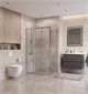 BELBAGNO Uno-195 Душевой уголок прямоугольный размер 110x80 см, двери раздвижные, профиль - хром / стекло - прозрачное UNO-195-AHF-31-110/80-C-Cr