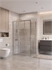 BELBAGNO Uno-195 Душевой уголок прямоугольный размер 120x70 см, двери раздвижные, профиль - хром / стекло - прозрачное UNO-195-AHF-31-120/70-C-Cr