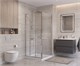 BELBAGNO Uno-195 Душевой уголок квадратный размер 80x80 см, двери раздвижные, профиль - хром / стекло - прозрачное UNO-195-AF-31-80-C-Cr