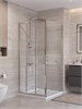 BELBAGNO Uno-195 Душевой уголок квадратный размер 80x80 см, двери раздвижные, профиль - хром / стекло - прозрачное UNO-195-AF-31-80-C-Cr