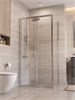 BELBAGNO Uno-195 Душевой уголок прямоугольный размер 100x70 см, двери раздвижные, профиль - хром / стекло - прозрачное UNO-195-AH-1-100/70-C-Cr