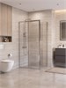 BELBAGNO Uno-195 Душевой уголок прямоугольный размер 110x80 см, двери раздвижные, профиль - хром / стекло - прозрачное UNO-195-AH-1-110/80-C-Cr