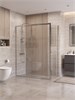 BELBAGNO Uno-195 Душевой уголок прямоугольный размер 160x80 см, двери раздвижные, профиль - хром / стекло - прозрачное UNO-195-AH-1-160/80-C-Cr