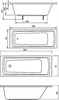 RAVAK SET-набор акриловая ванна DOMINO PLUS 180x80 с опорой и сливом-переливом 70508040